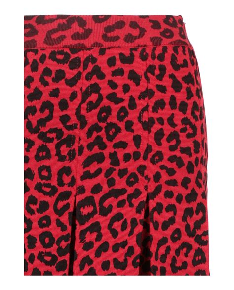 gucci skirt red|Gucci leopard skirt.